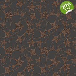 Art Gallery Fabrics - Sweet n Spookier - Web of Scares - Caramel