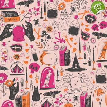 REMNANT - Art Gallery Fabrics - Sweet n Spookier - Witching Hour - Fat Quarter