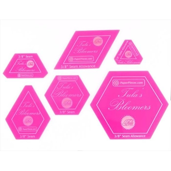 Tula's Bloomers 3/8in Acrylic Templates by Paper Pieces