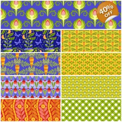 Jane Sassaman - Vegetable Patch - Fat Quarter Bundle x 9