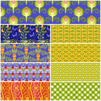Jane Sassaman - Vegetable Patch - Fat Quarter Bundle x 9