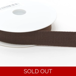 1 inch Cotton Webbing 1.5m - Brown