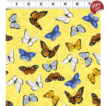 Sue Zipkin - Sunny Fields - Butterflies - Yellow