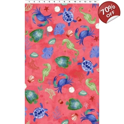 Clothworks - Sue Zipkin - Sanibel - Sealife - Raspberry