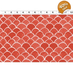 Clothworks - Sue Zipkin - Sanibel - Fish Scales - Light Red