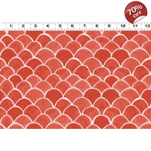 Clothworks - Sue Zipkin - Sanibel - Fish Scales - Light Red