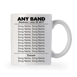 Personalised Setlist Mug