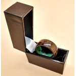 Limited Edition Burr Walnut Wood and Camouflage Ring SIZE S