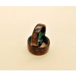 Limited Edition Burr Walnut Wood and Camouflage Ring SIZE T