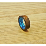 Burr Walnut Wood Ring SIZE J 7MM Band