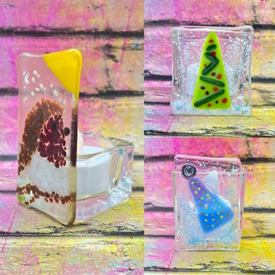 Themed Glass Tealight holder