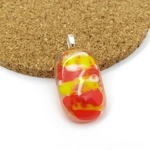 Firey Summer sunset glass pendant