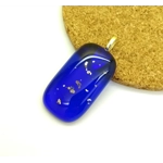 Deep Midnight blue and gold necklace pendant