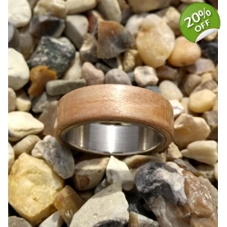 Quilted maple handcrafted wood ring