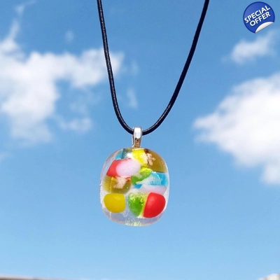 kaleidoscope rainbow Glass pendant