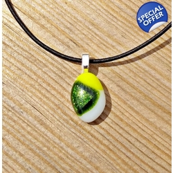 Multicolour Pebble Glass Pendant Necklace