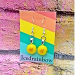 Star Baker Dangly Drop Glass Earrings