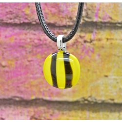 Yellow black stripe bee glas..
