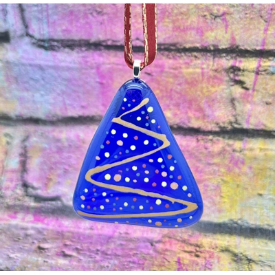 Handmade Glass Christmas Tree Decorations - Various