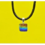 Dichroic Rainbow Petite Pendant Necklace