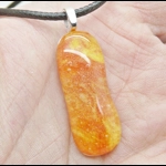 Fiery Long Pendant Necklace