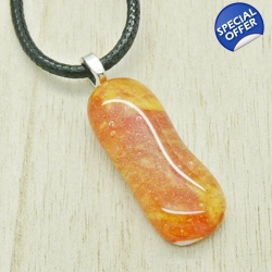 Fiery Long Pendant Necklace