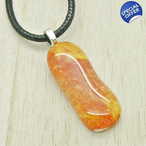 Fiery Long Pendant Necklace
