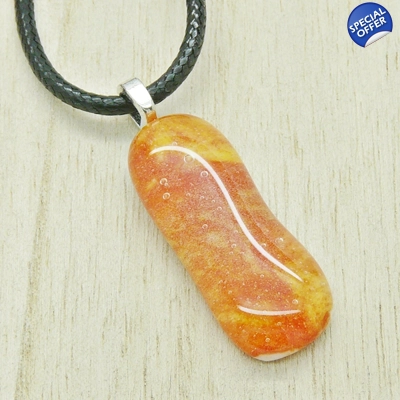 Fiery Long Pendant Necklace