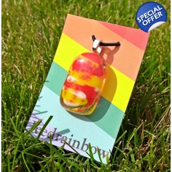Firey Summer sunset glass pendant