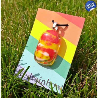 Firey Summer sunset glass pendant