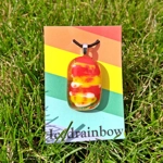 Firey Summer sunset glass pendant