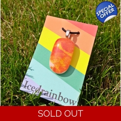 Special Edition firey multicoloured glass pendant