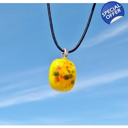 signs of autumn glass necklace pendant