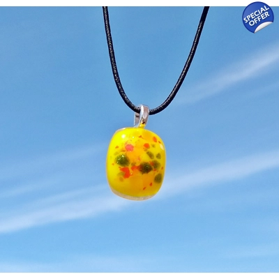 signs of autumn glass necklace pendant