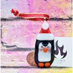 Handmade Glass Penguin Tree Decorations
