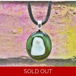 Green Geode Glass Pendant