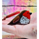 Handmade Glass Robin Tree Decorations