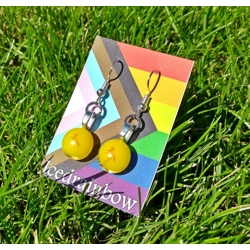 Horse Dangly Drop Glass Earrings