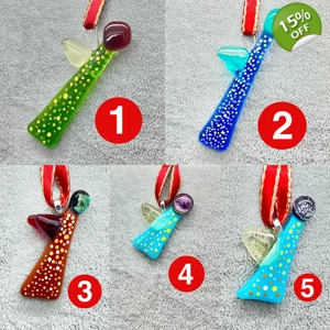 Handmade glass angel decorat..