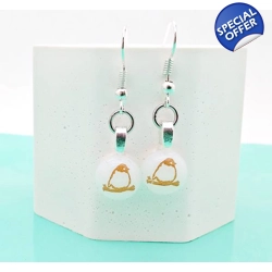 Red Robin Glass Drop Earrings