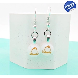 Red Robin Glass Drop Earrings