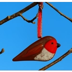 Handmade Glass Robin Tree Decorations