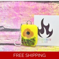 Themed Glass Keyrings - Hare, Fox, Squirrel, Poppy