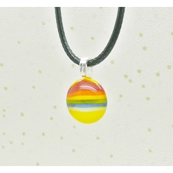 Rainbow Stripes Yellow Glass..