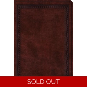 ESV Value Large Print Compact Bible TruTone, Mahogany, Border Design