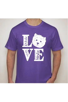 Purple Westie Love T-Shirt