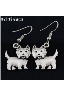 Retro Westie Earri..