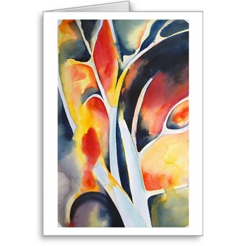 White Birch Trees - card