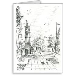 Oakwood Clock - card Oakwood Clock - card