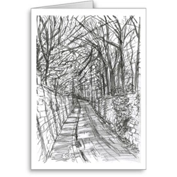 Gledhow Wood Road - card Gledhow Wood Road - card